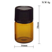 Load image into Gallery viewer, 2 ml - Flacon vide en verre ambre pour échantillons (Pack 10 pièces) - Essentials 4 oils