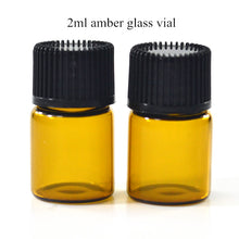 Load image into Gallery viewer, 2 ml - Flacon vide en verre ambre pour échantillons (Pack 10 pièces) - Essentials 4 oils