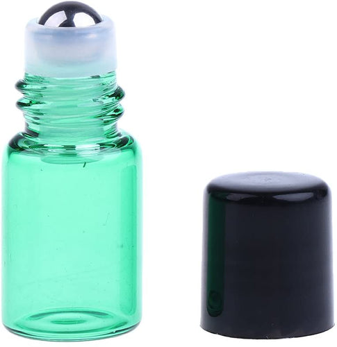 3 ml - Roll on en verre vert bouchon en plastique (1 pièce) - Essentials 4 oils