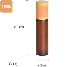Afbeelding in Gallery-weergave laden, 10 ml - Roll on de luxe Bamboo ambre dépoli bille métallique (1 pièce) - Essentials 4 oils
