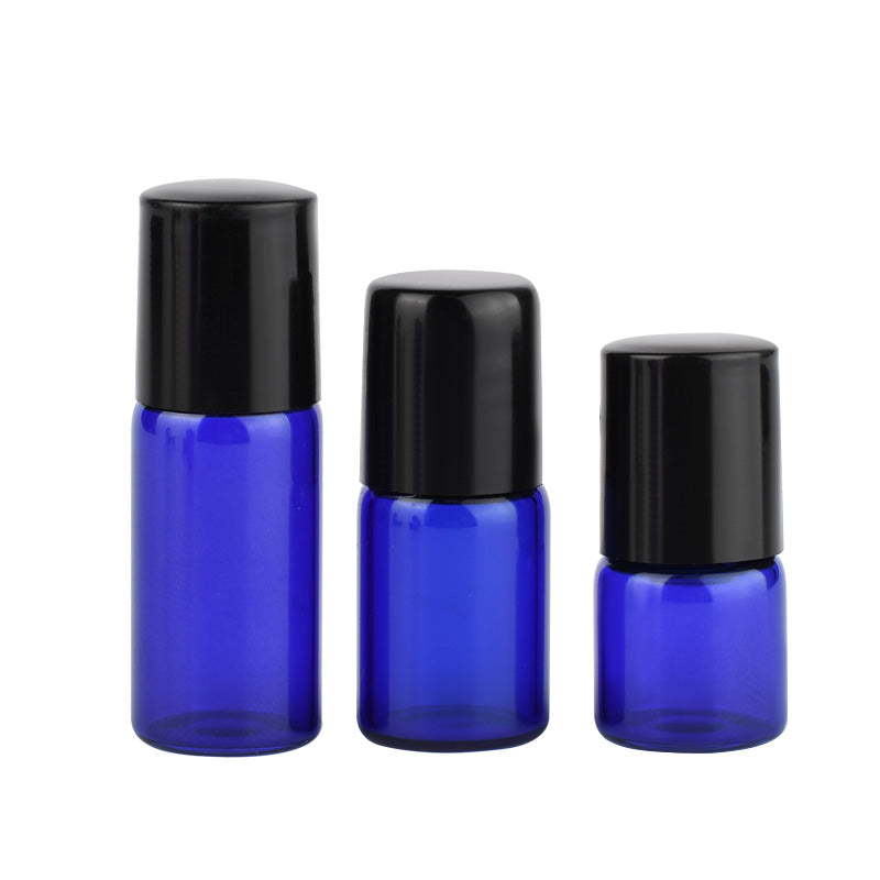 5 ml - Blue roll on black plastic cap metal ball (different packs available)