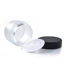 Load image into Gallery viewer, 20 ml - Pot en verre transparent dépoli couvercle noir - Essentials 4 oils

