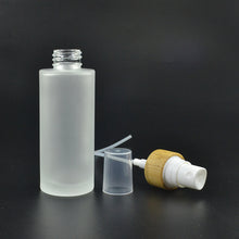 Load image into Gallery viewer, 100 ml - Bouteille de luxe Bamboo en verre dépoli avec spray à brume fine - Essentials 4 oils
