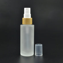 Afbeelding in Gallery-weergave laden, 100 ml - Bouteille de luxe Bamboo en verre dépoli avec spray à brume fine - Essentials 4 oils
